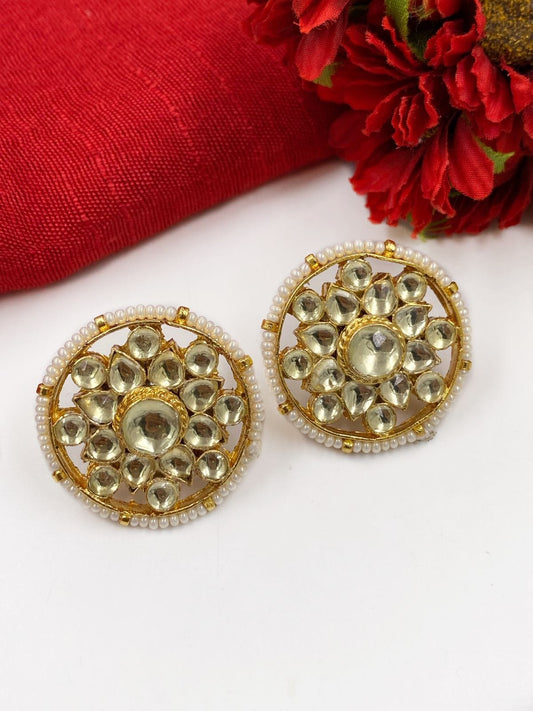 Buy Gold-Toned & Green Earrings for Women by Sohi Online | Ajio.com